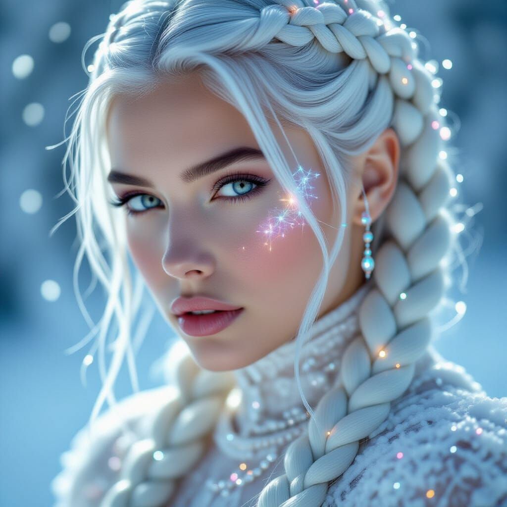 Braided Fiber Optic Constellation in Futuristic Style