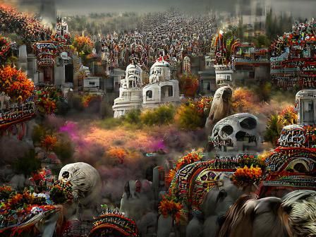 Hyperdetailed Day of the Dead Festival