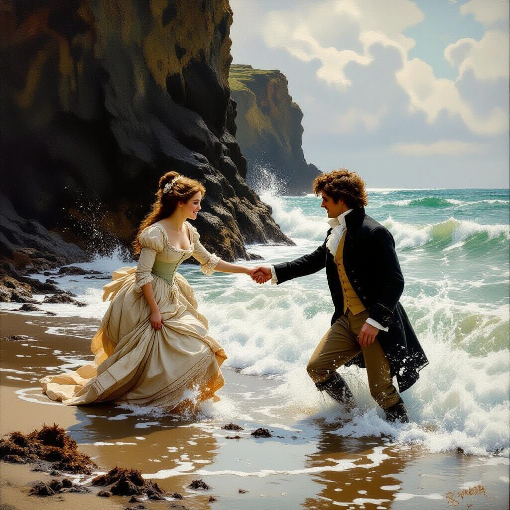 Regency Romance on a Rocky Shoreline
