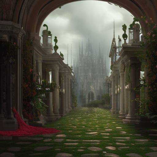 Spring Court: A Digital Matte Painting
