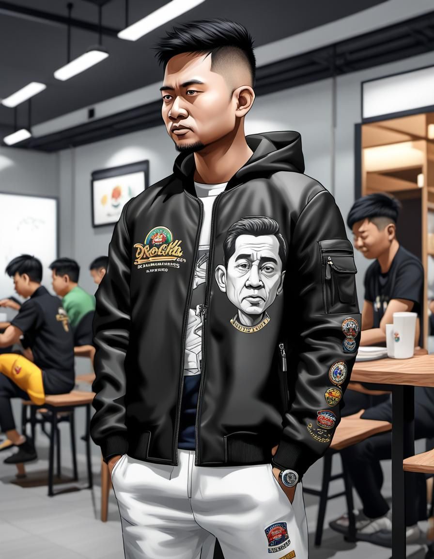 Handsome Man with Coffee: 3D Rendered Caricature