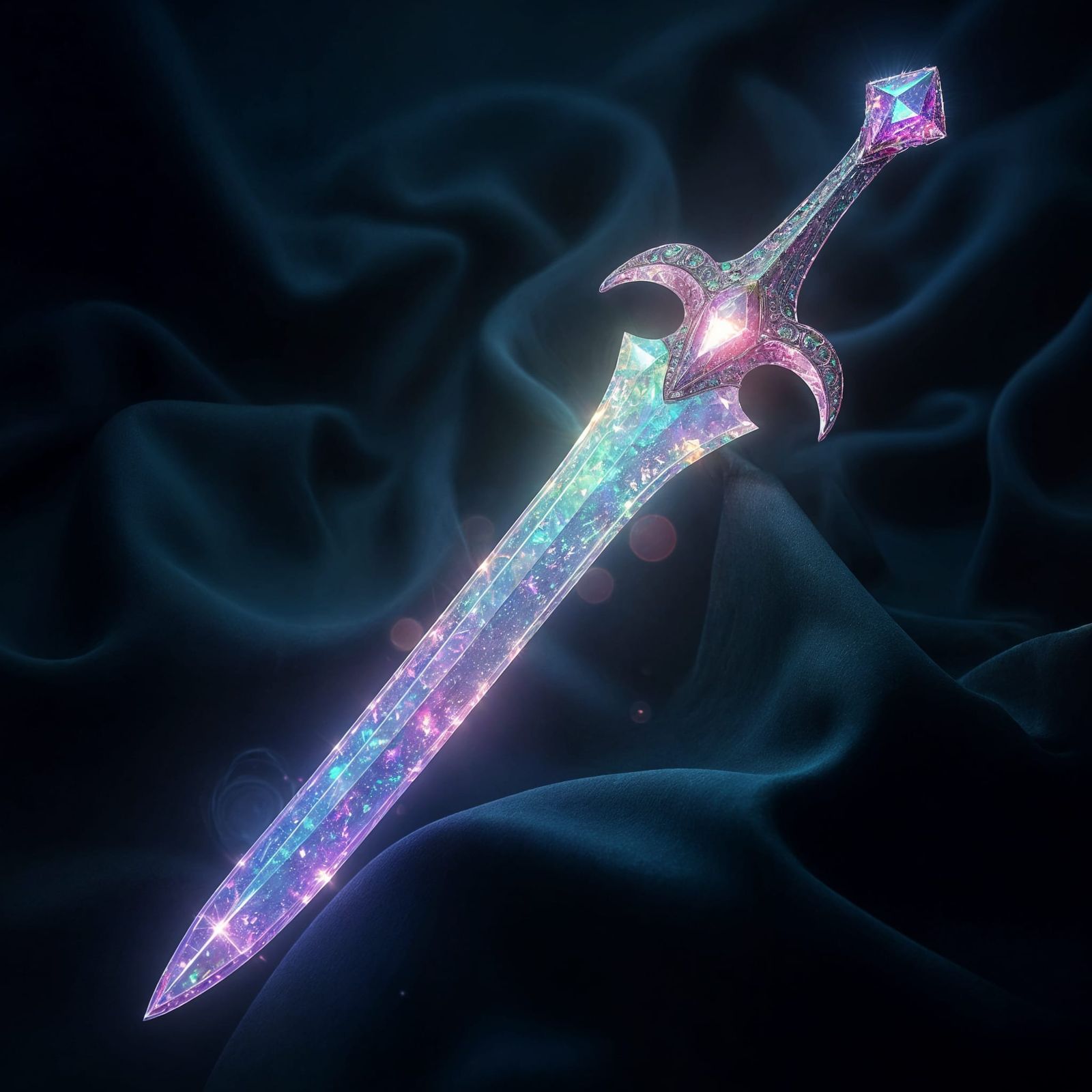 A Fae Dagger in Radiant, Emerald, Opal, Ruby, and Sapphire H...