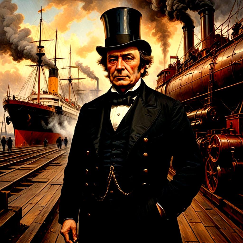 Ingenious Victorian Engineer in Steamship and Railway Era
