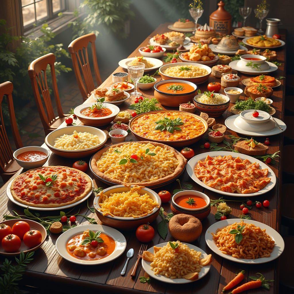 Surreal Banquet Cover Art Conveys Abundance and Variety