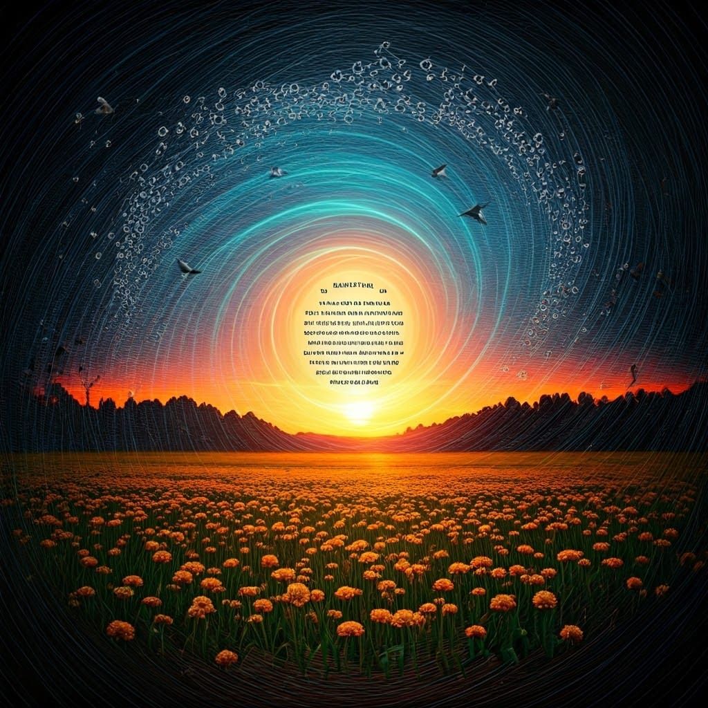 Mesmerizing Collage of Gratitude in 8K Digital Art