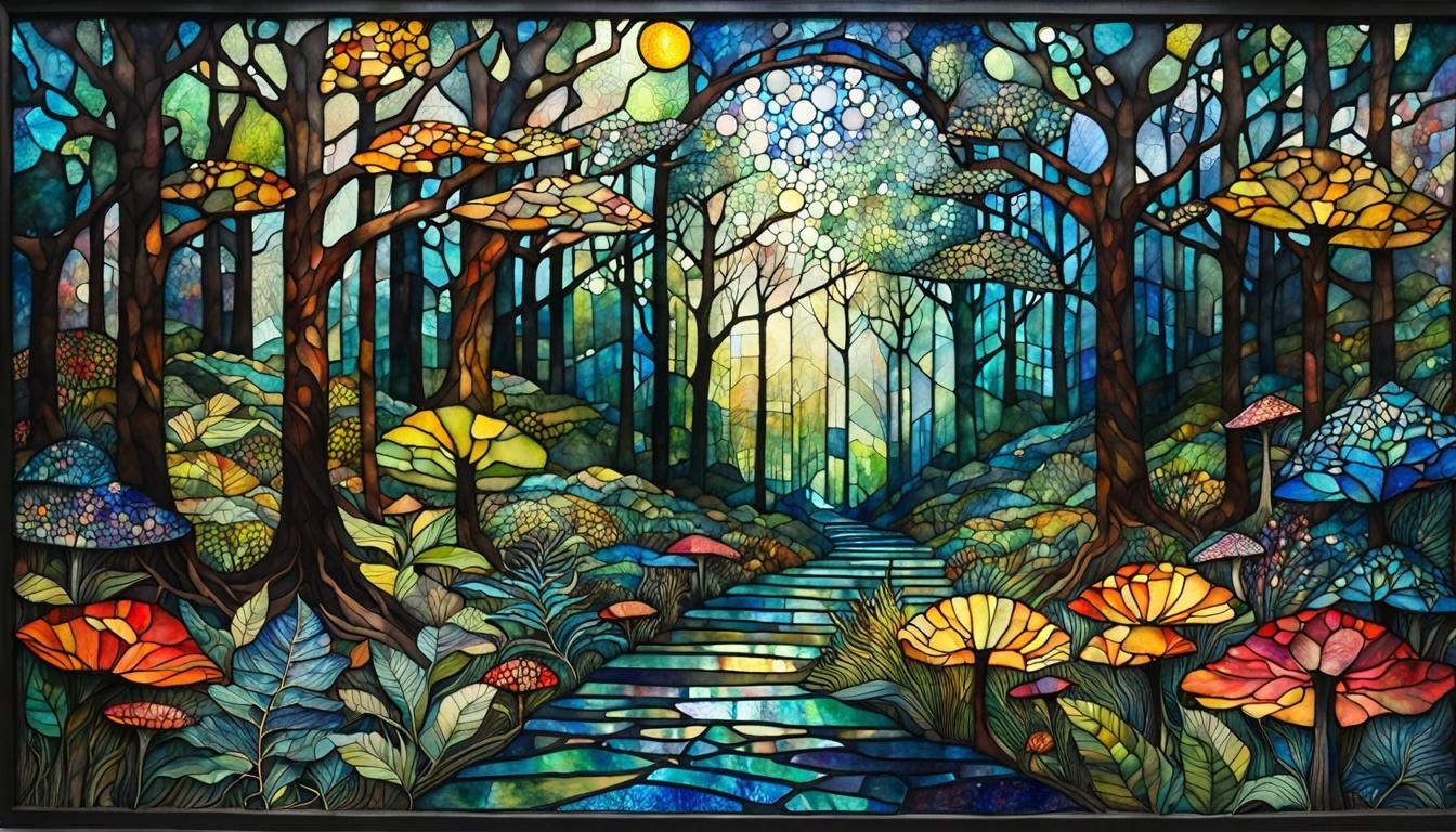 Enchanted Forest stained glass…