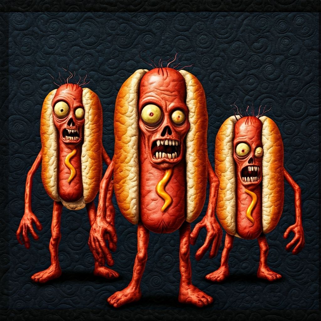 Quilted Horror Fantasy: Zombie Hot Dogs