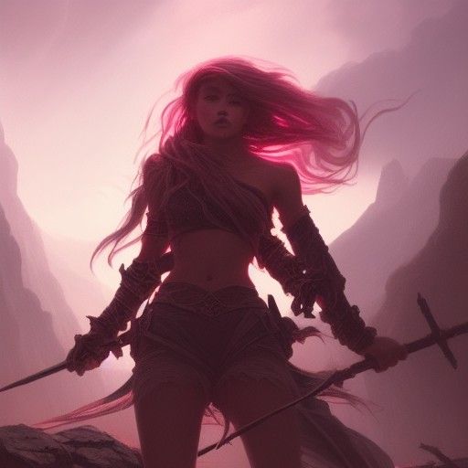 Rosé Blackpink Warrior on a Mountain