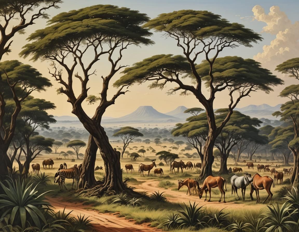 Neoclassical Savanna Landscape