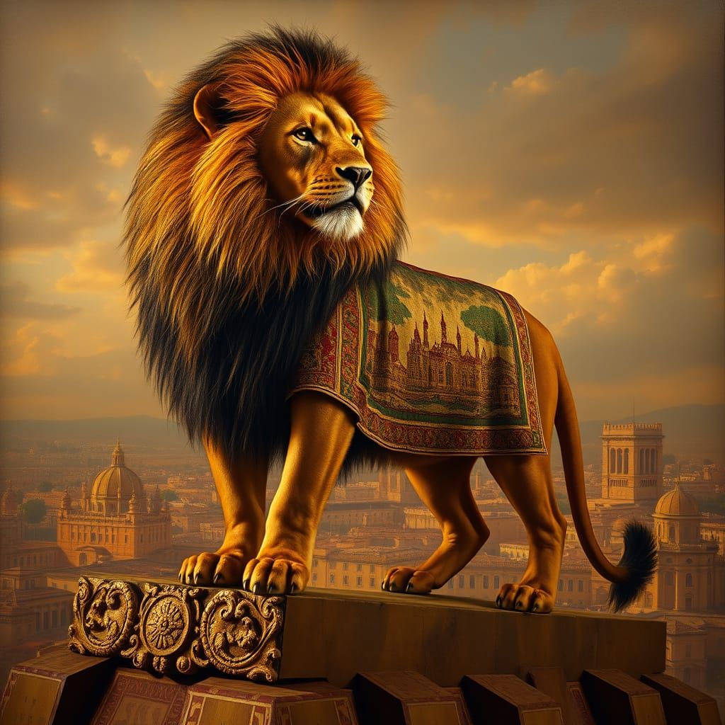 Lion in Tapestry Crown: A Dutch Masterpiece