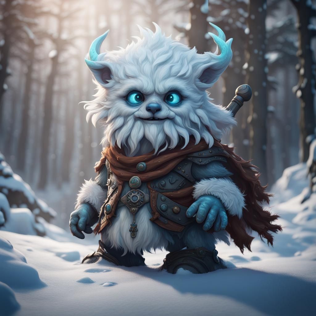 Toddler Snow Wight: Detailed Fantasy Art