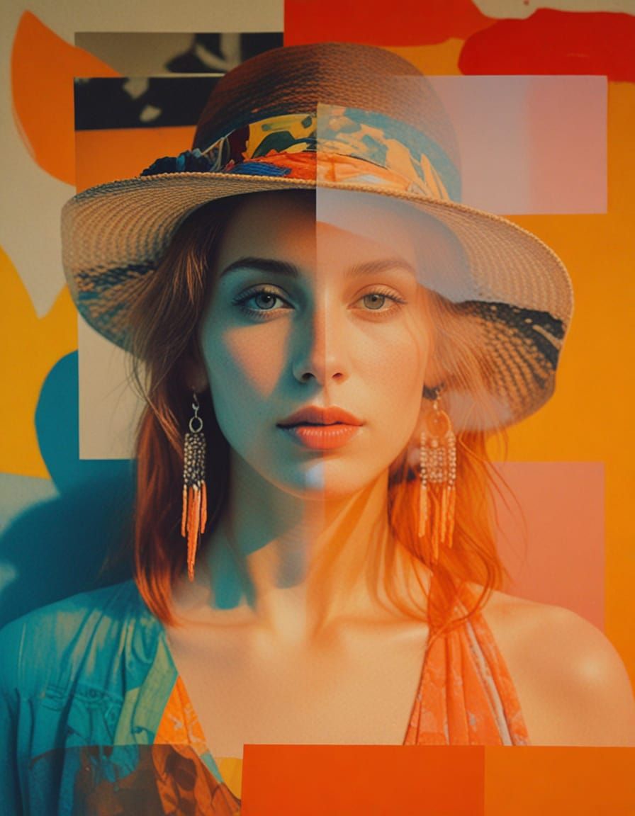 Bohemian Woman in Soft Focus, Blended Colors