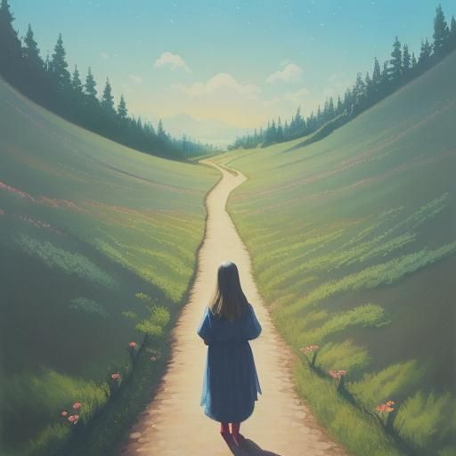 Introspective Gouache Painting: Love and Perception