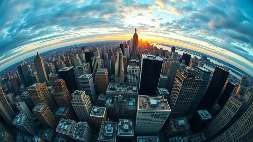 Surreal New York City Panorama from Above