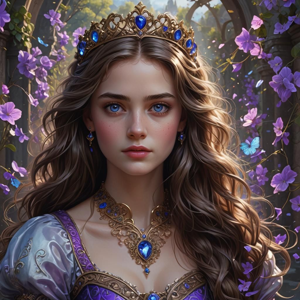 Hyperrealistic Portrait of a Young Princess in Fantasy Art
