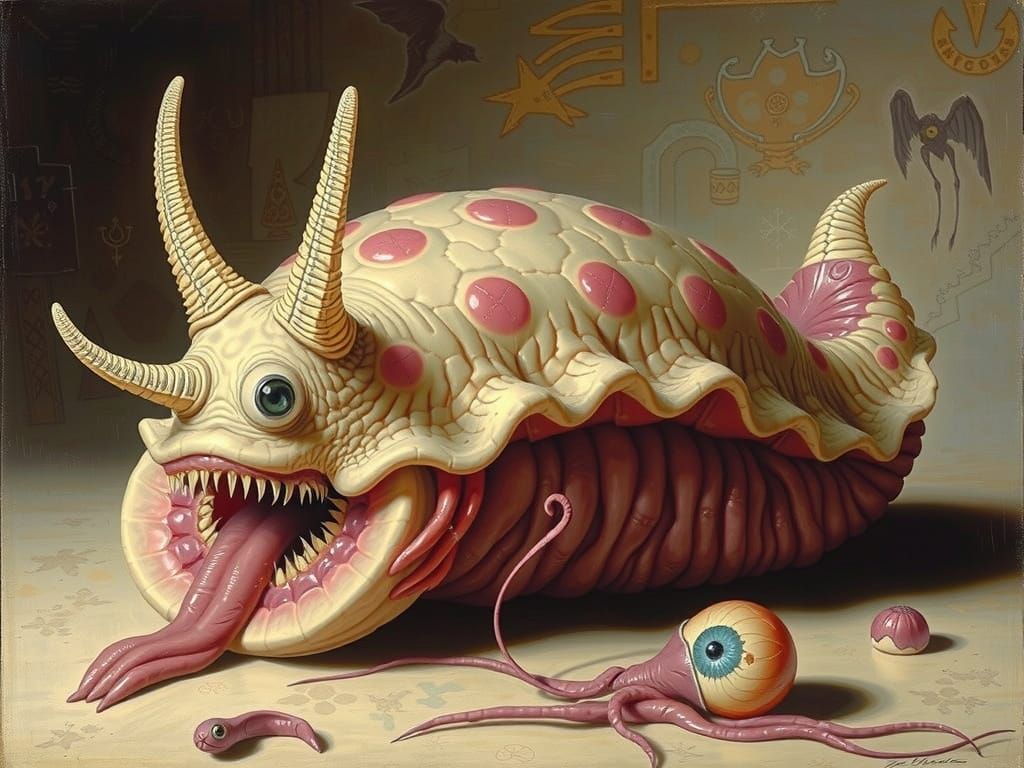 Horrific Sea Slug Mutant: A Surrealist Masterpiece