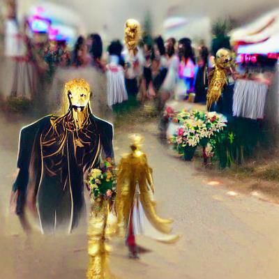 Surreal Masked Figure in Ethereal Dreamscape