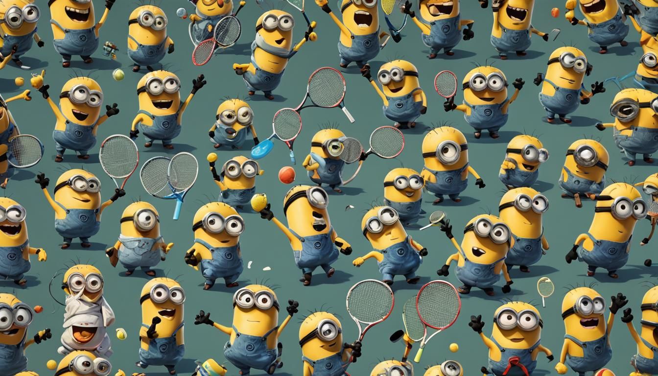 Cute Ghibli Minion Tennis Portrait