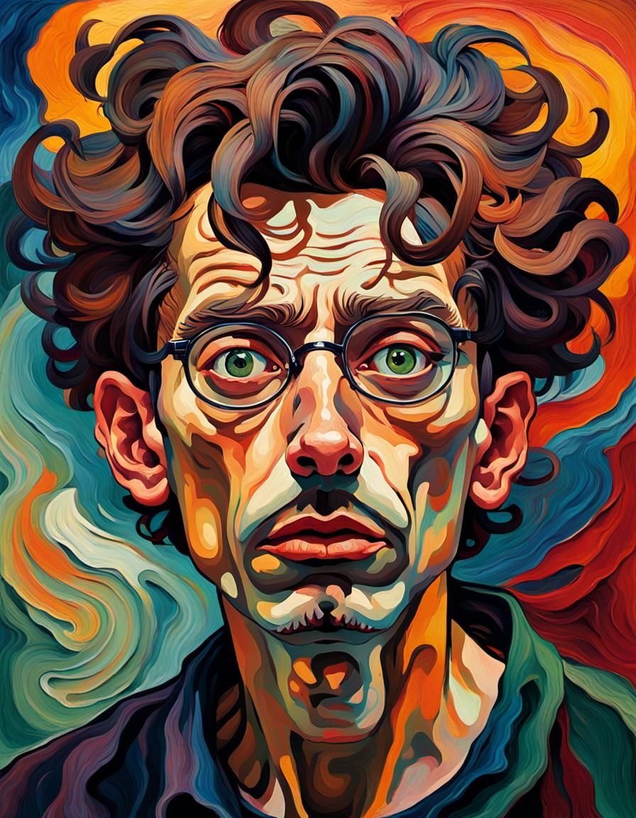 Confused Expressionist Portrait in El Greco Style