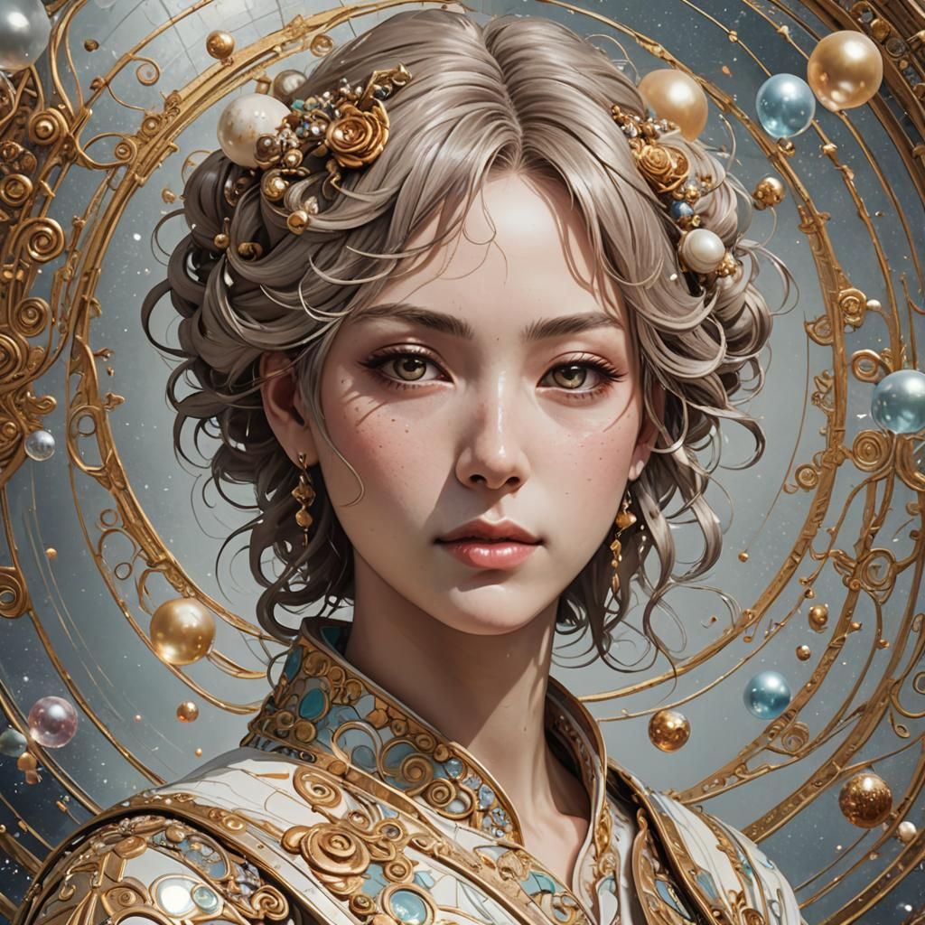 Manga Style Portrait with Spacecore Elements