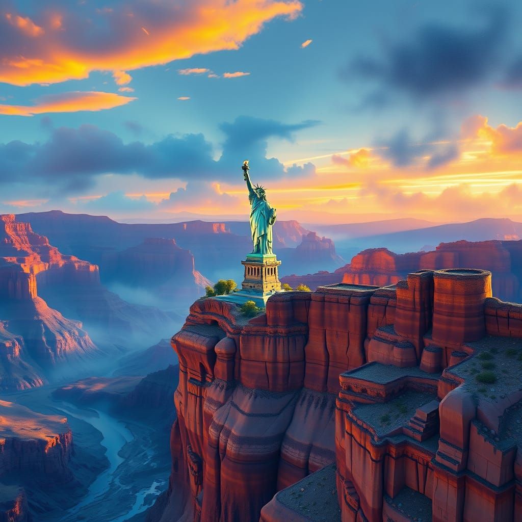 Statue of Liberty Vacation in Grand Canyon