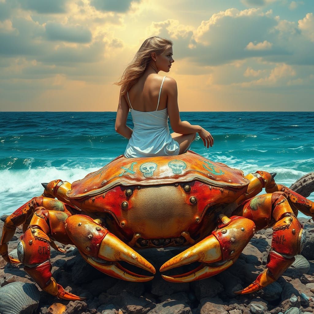 Pirate Coast: Graffiti Crab on Sunburnt Horizon