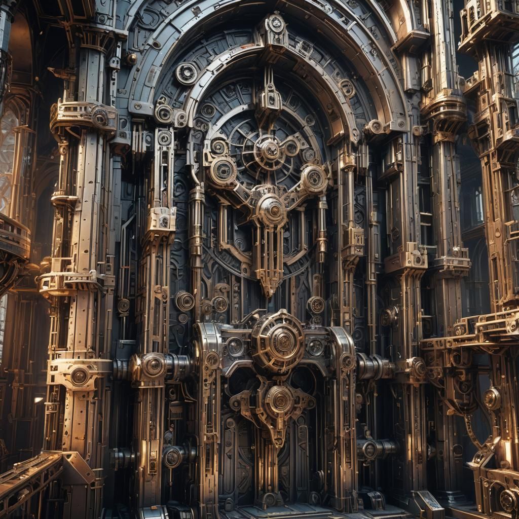 Epic Adeptus Mechanicus Cathedral in Sci-Fi Style