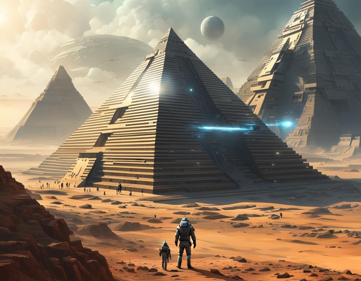 Futuristic Sci-Fi Pyramid Design