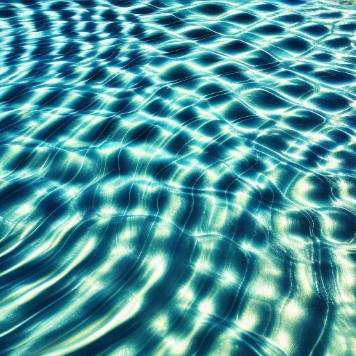 Macro Photo of Rippling Pool Water in Sunlight