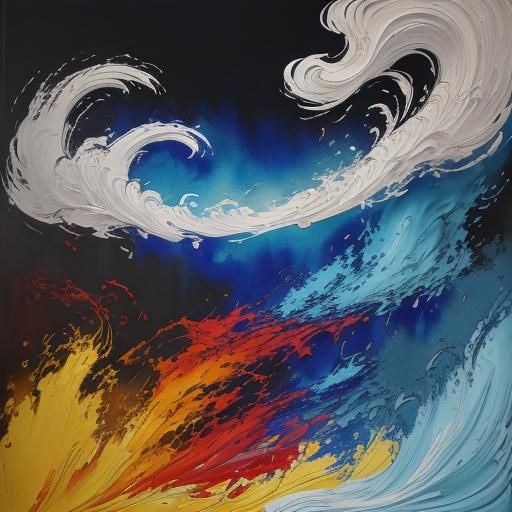 Elaborate Calligraphy on Aged Parchment in Gouache Hues