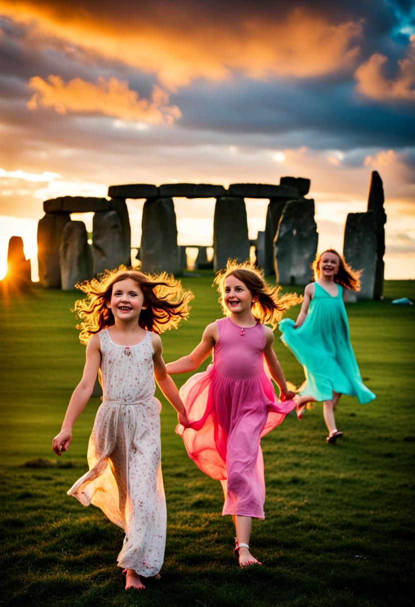 Stonehenge, girls wanna have fun