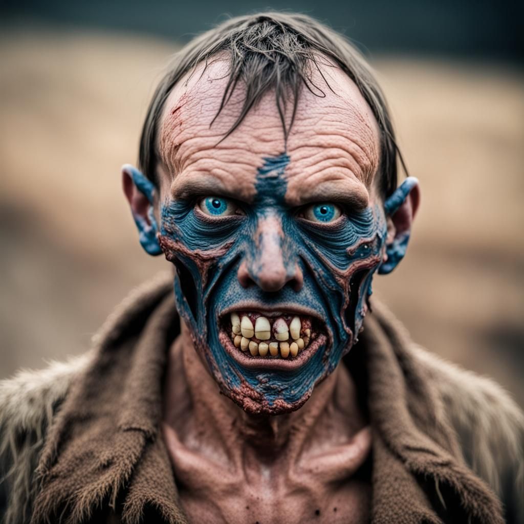 Horrifying Cannibal Farmer with Human Skin Mask