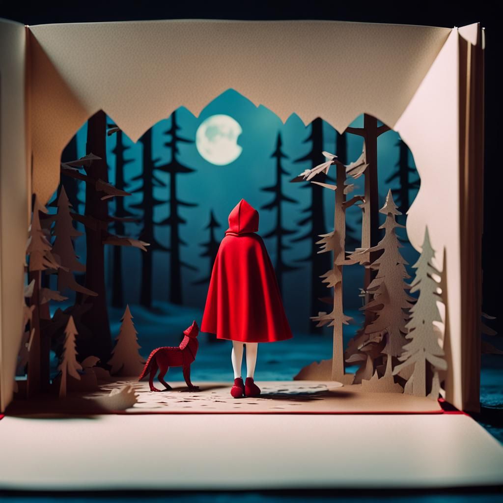 Little Red Riding Hood Popup Book Still