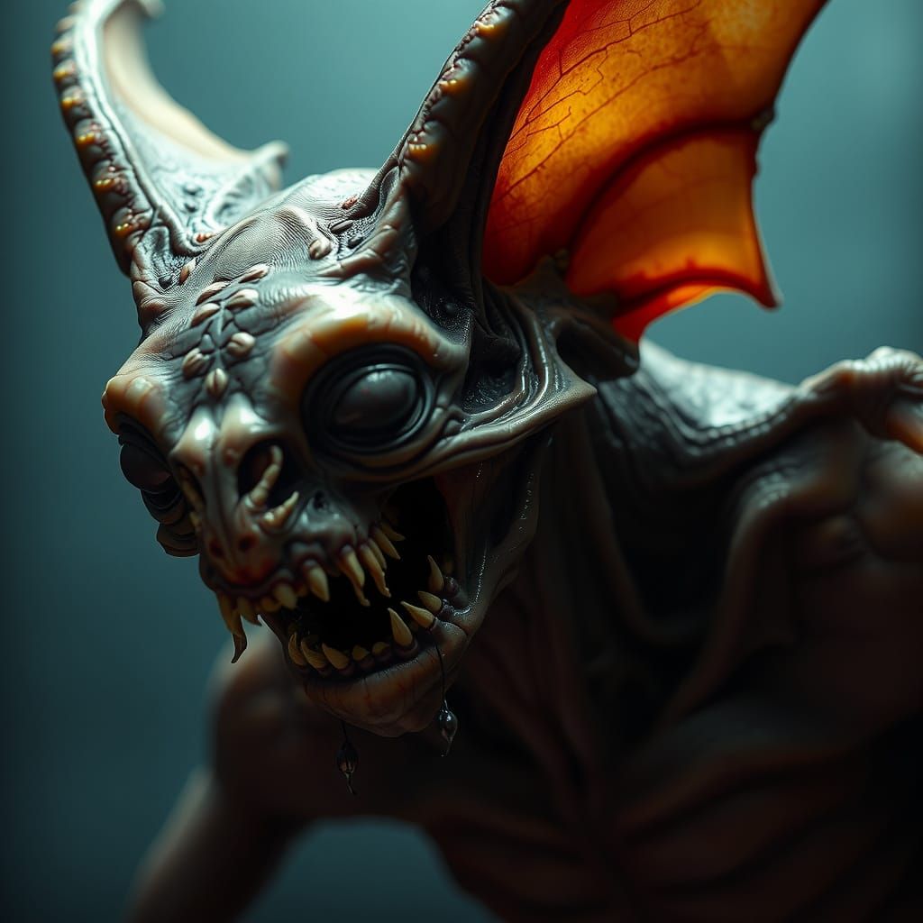 Surreal Biomechanical Horror: Deformed Mutant Monster