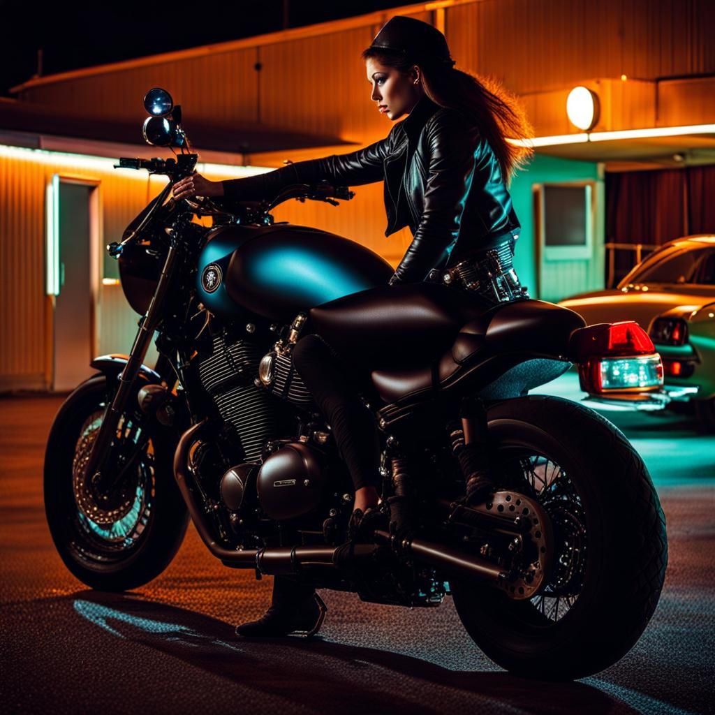 Night Rider at Roadside Motel