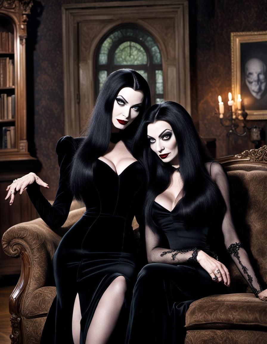 Morticia and family.