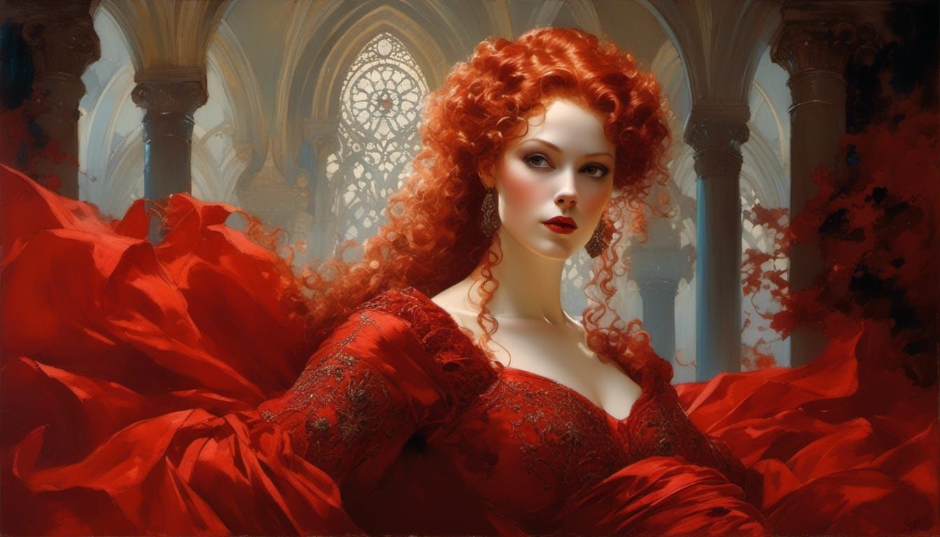 1500s Vampiress Portrait with Dramatic Lighting