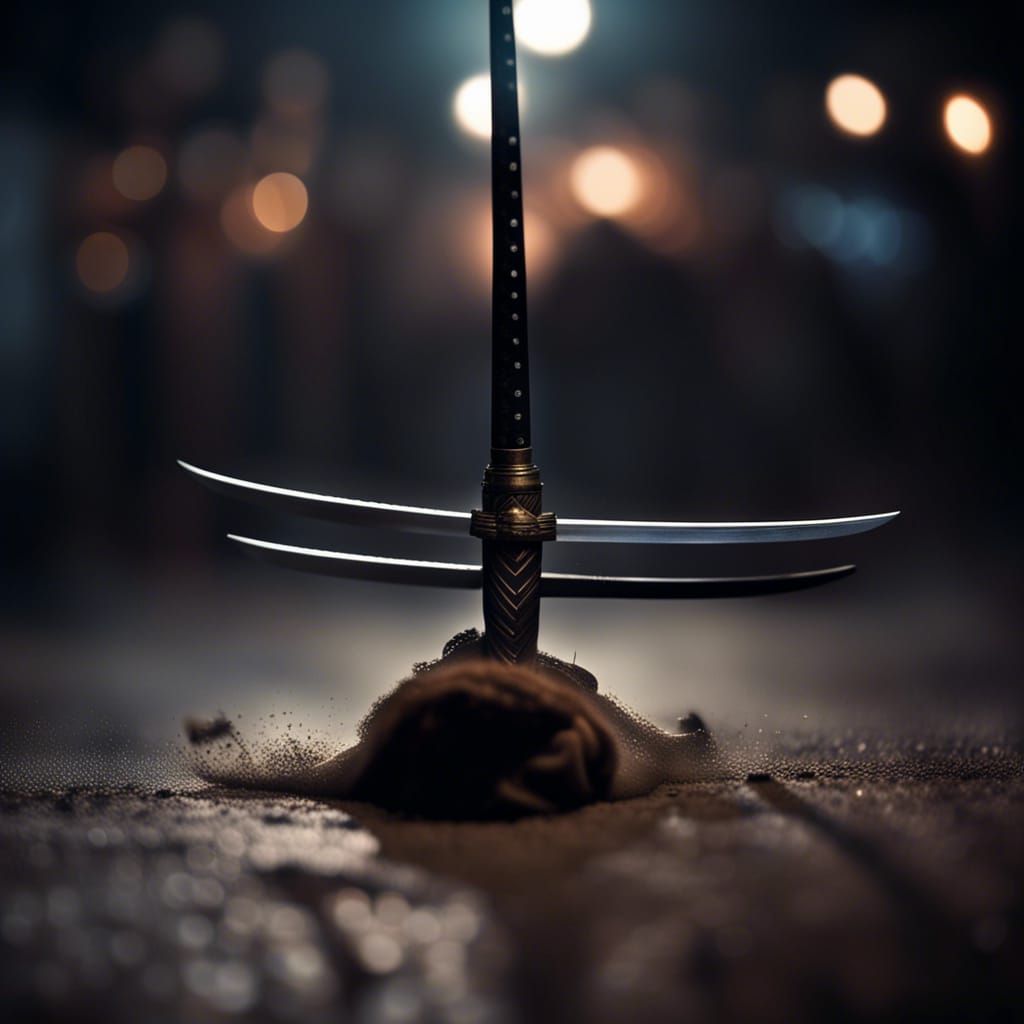 Surreal Midnight Duel in Sharp Focus