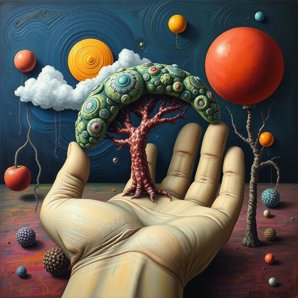 Surreal Colorful Abstract Creation Holding Onto Hope