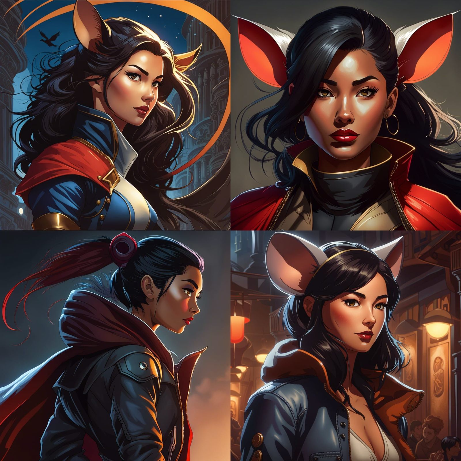 Rat-Eared Superheroine in Comic Book Art