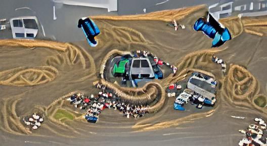 Isometric View of Subaru Loyale at Hoonigan Burnyard