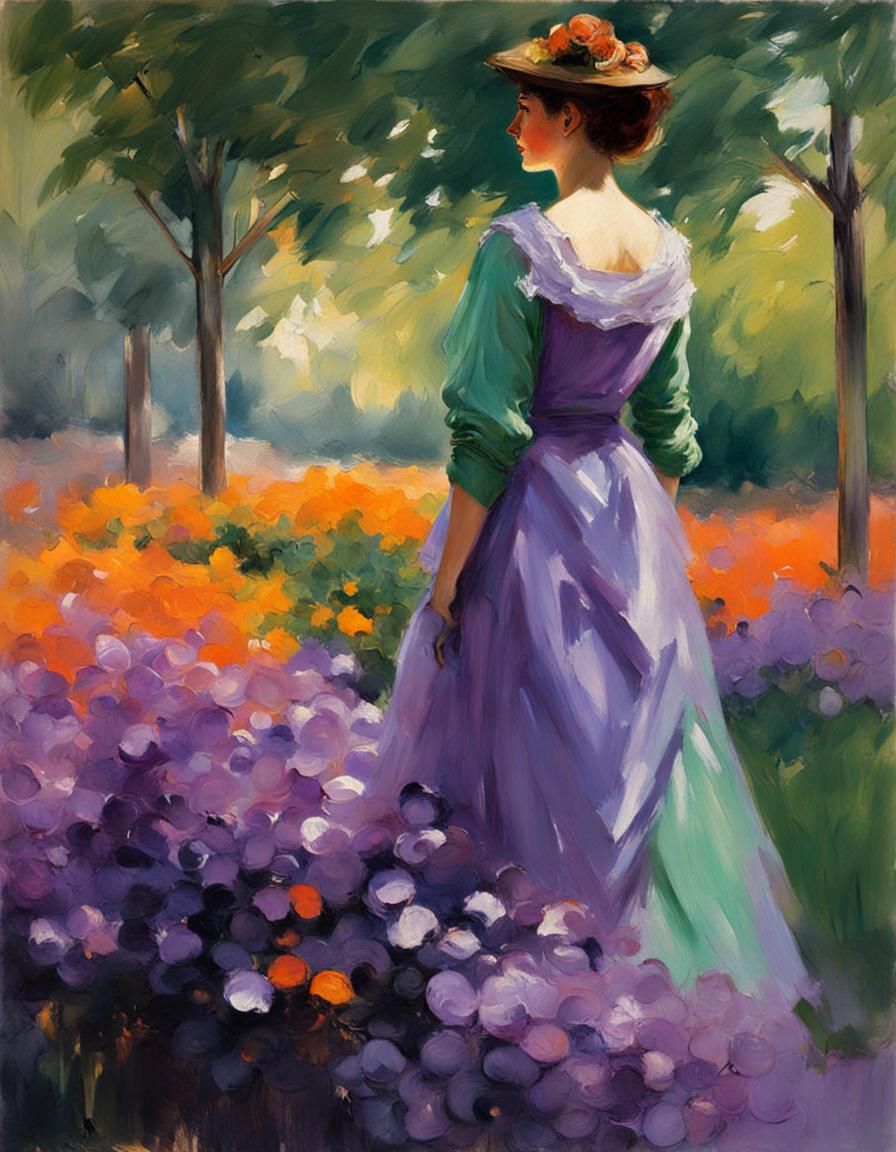 Twilight Embrace in Oil, Sargent Style