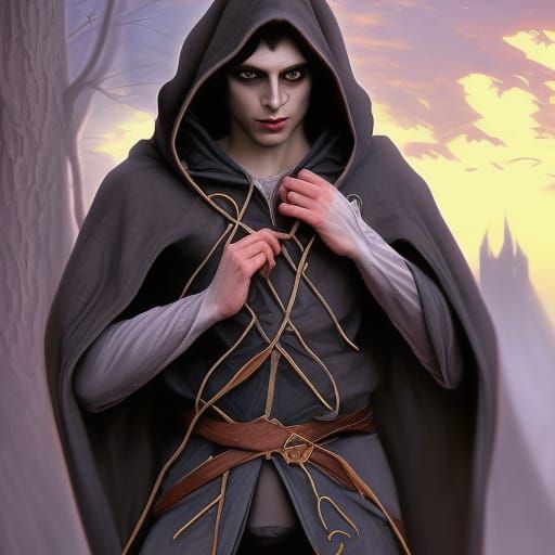 Dark Elf Rogue in Detailed Matte Painting