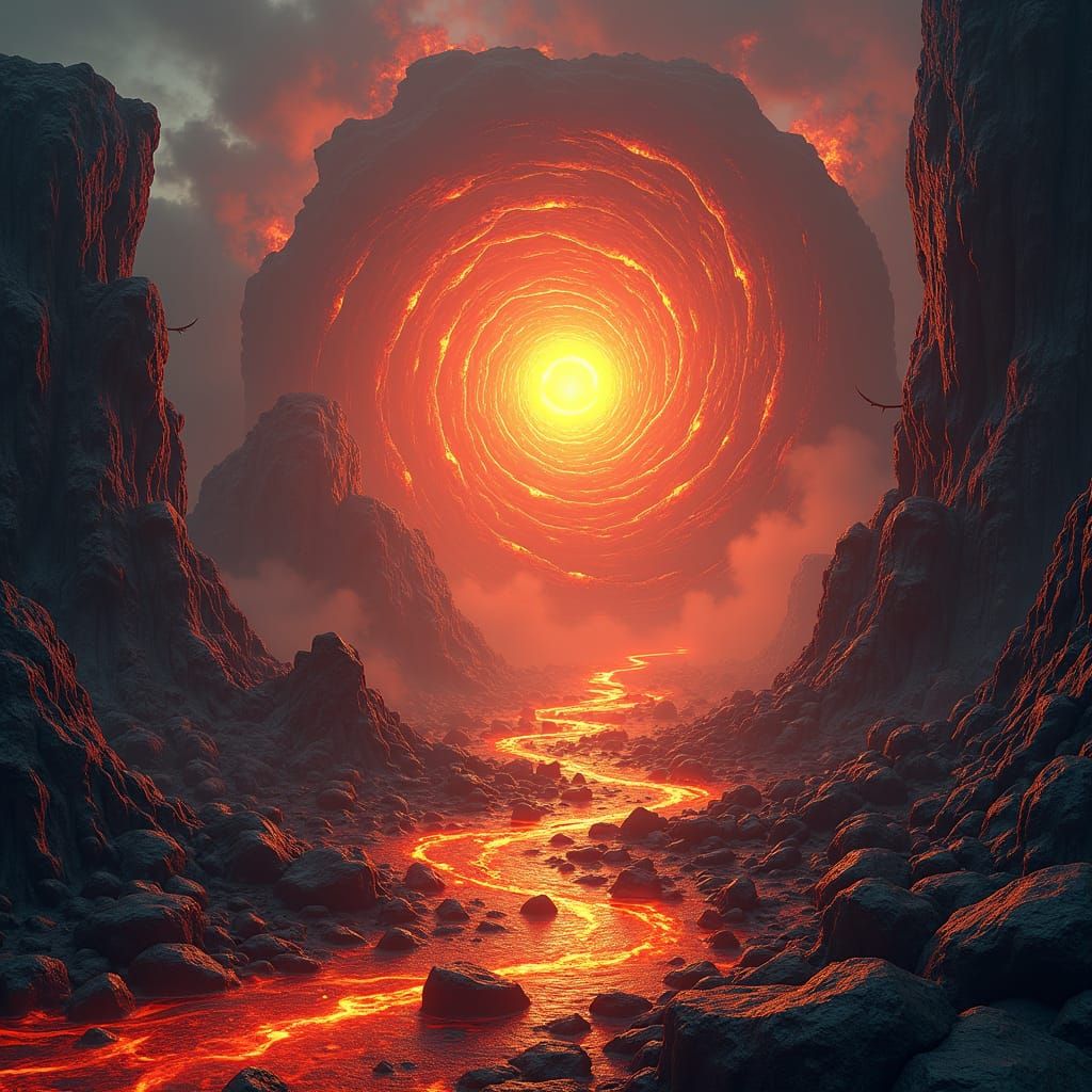 Volcanic Elemental Crucible: Mystical Lava Vortex