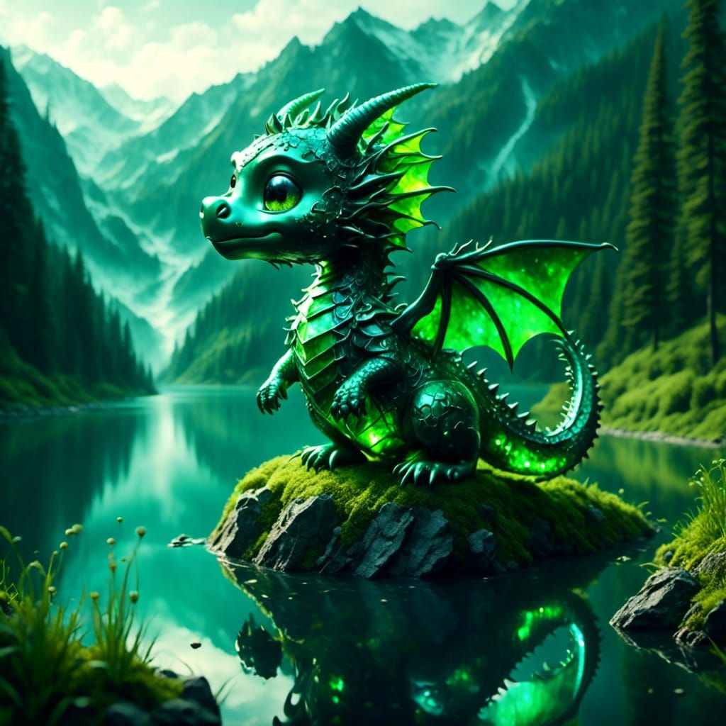 The Green Baby Dragon