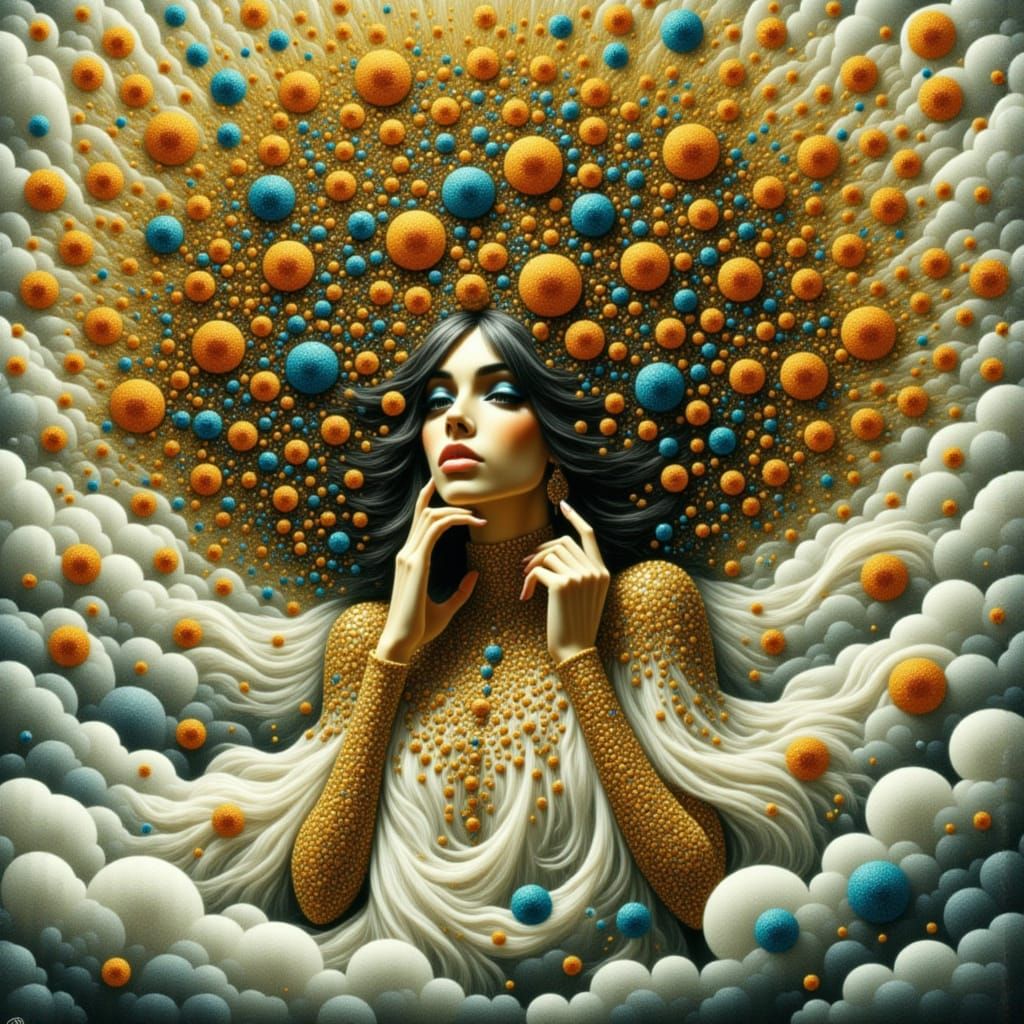 Surreal Embroidered Portraits of Feline Mythology in a Dream...