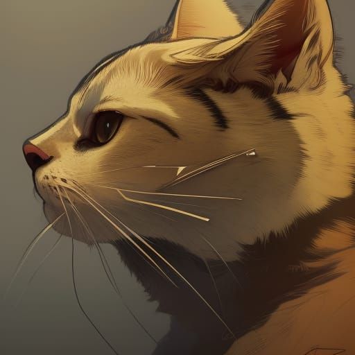 Cat on Ebike: Hyperdetailed Portrait in Artgerm Style