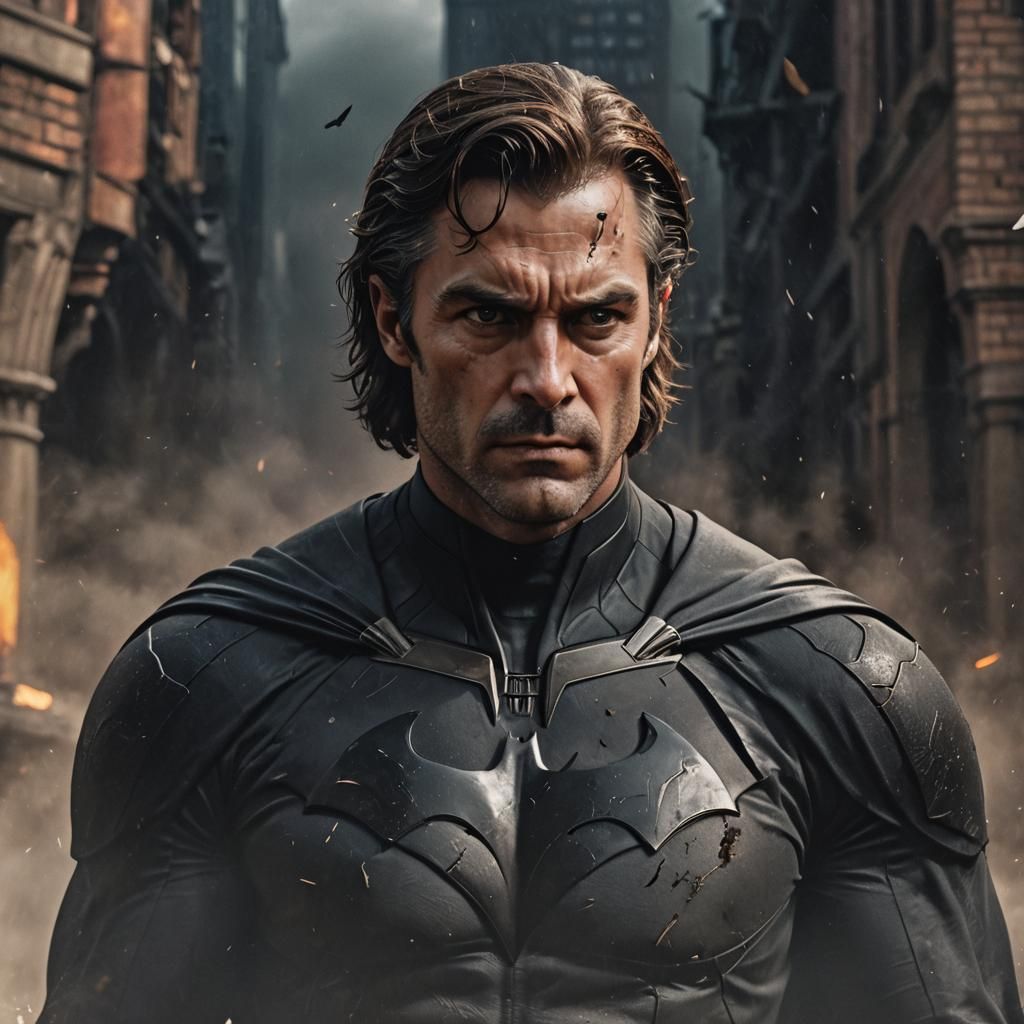Bruce Wayne Unmasked: Moody Dark Knight Portrait
