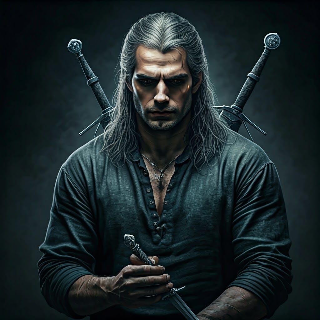 Geralt of Rivia in Dark Contemplation