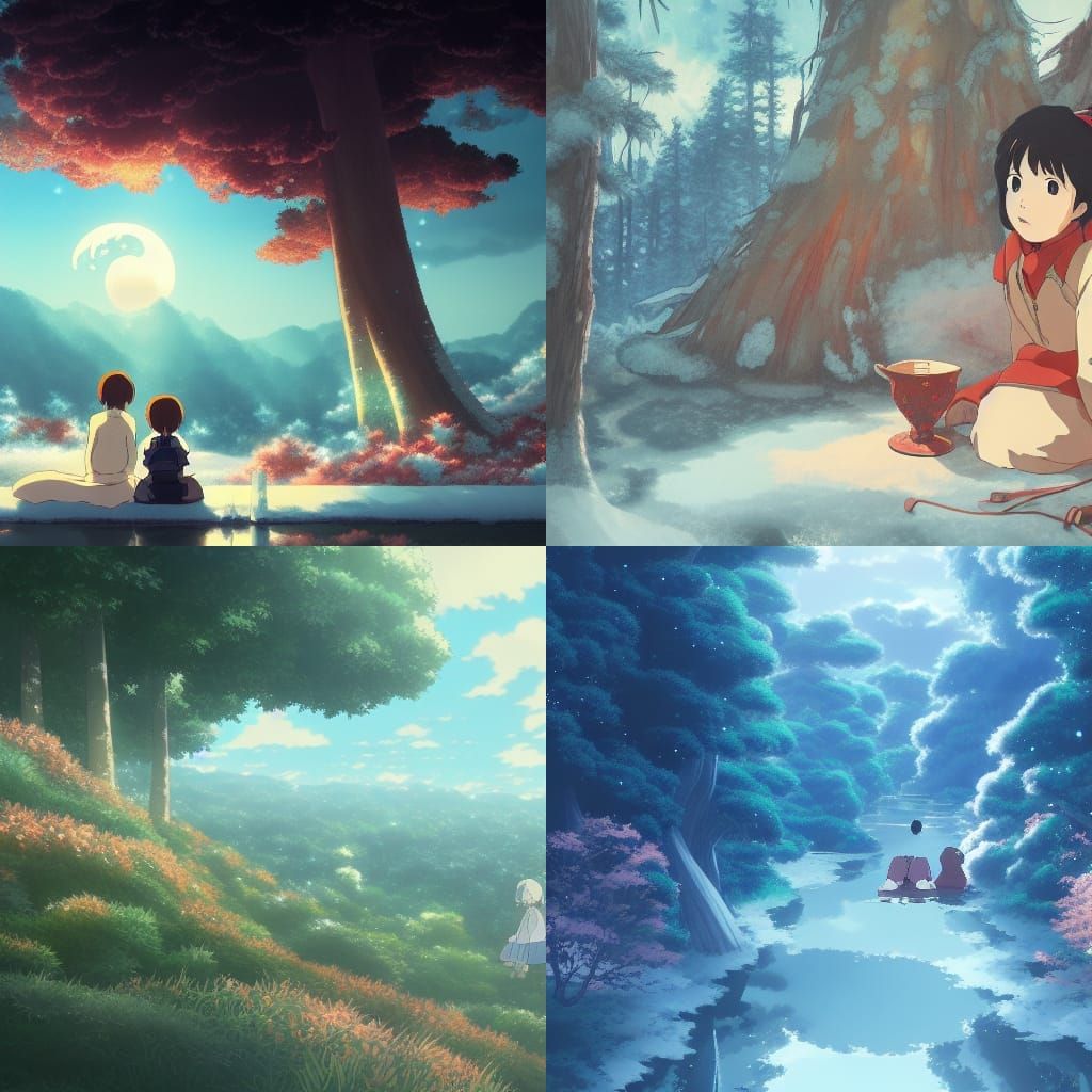 Winter Tea: Studio Ghibli Anime Key Visual